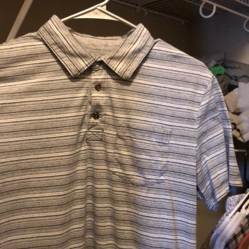 Flag & Anthem - White Striped Polo